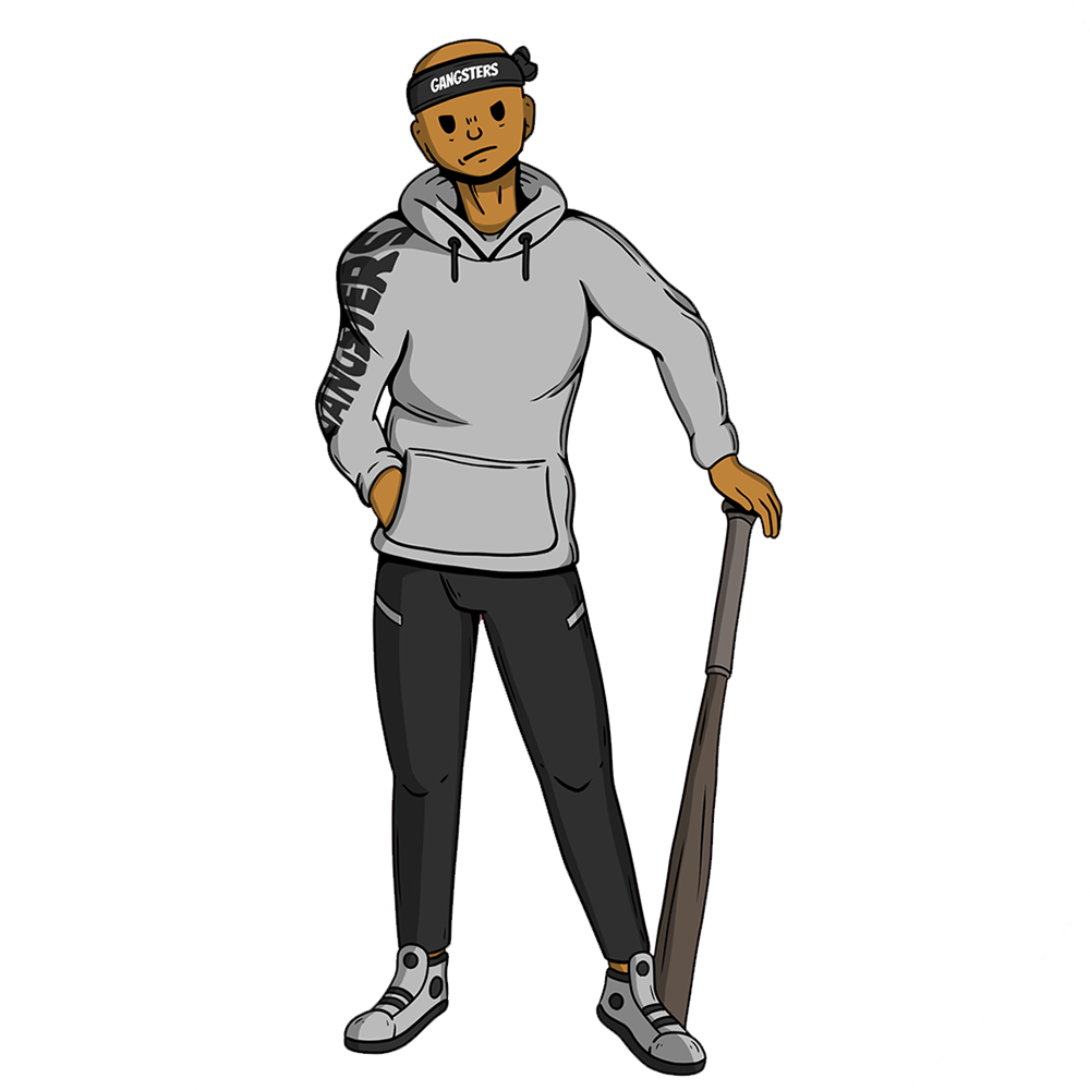 angry gangster looking to fight